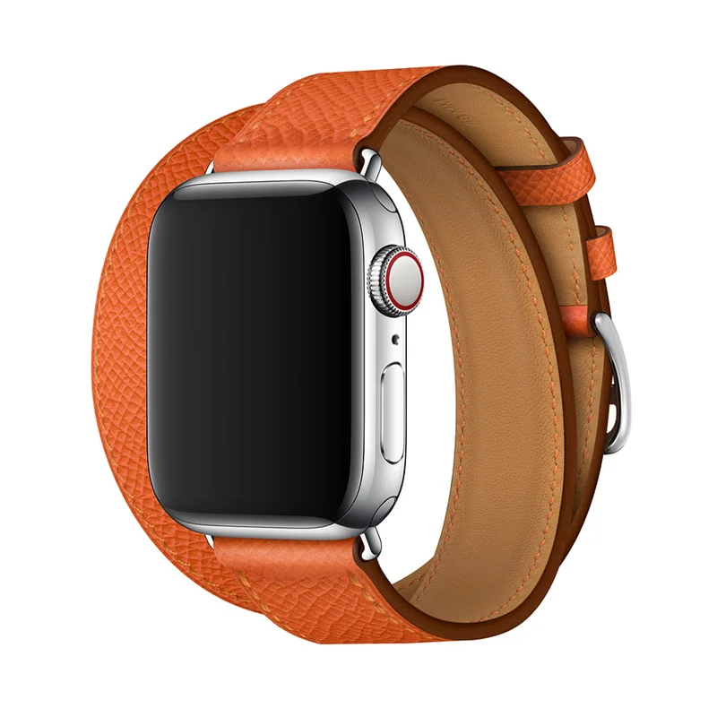3 Кожаный ремешок для apple watch band 42 мм 38 мм iWatch band 44 мм 40 мм двойной походный браслет ремешок для часов apple watch 4 3 21 аксессуары - Цвет ремешка: 3