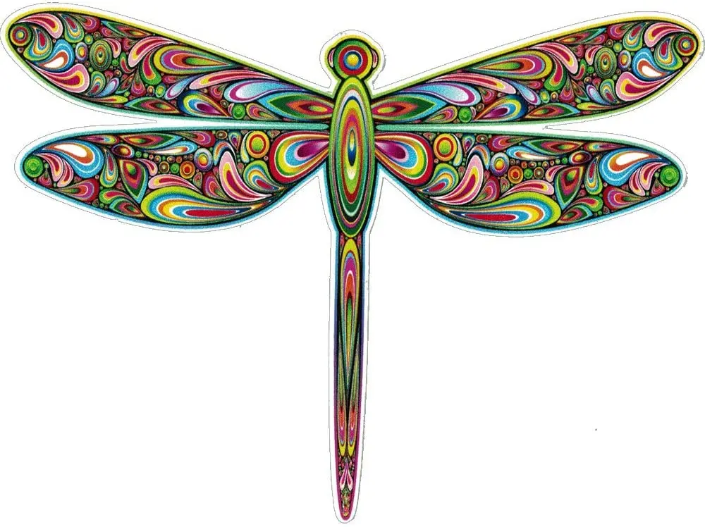 

Unique Bright Dragonfly Car Sticker Waterproof Decal Laptop Suitcase Truck Motorcycle Auto Accessories PVC,12cm*10cm