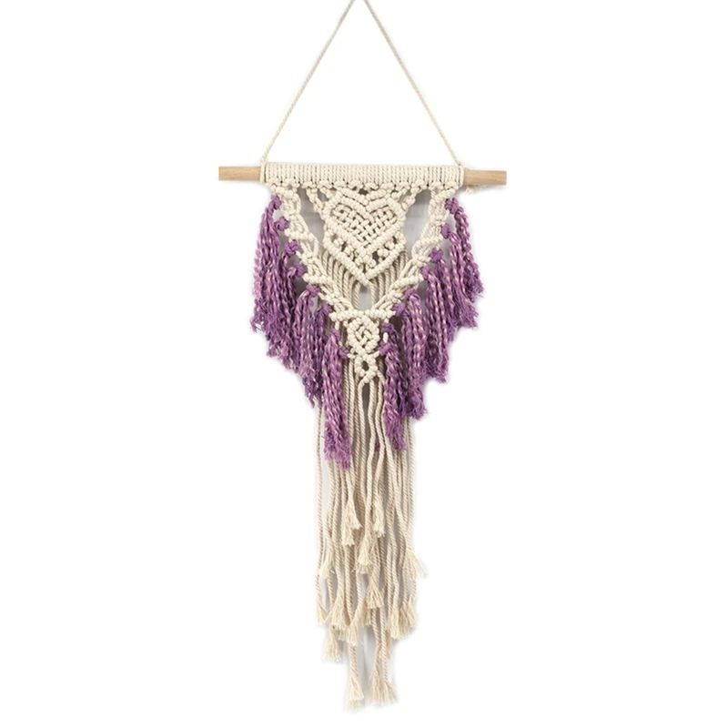 

Hand Knotted Macrame Wall Hanging Art Cotton Bohemian Tapestry with Tassel for Boho Wedding Backdrop Decoration CNIM Hot
