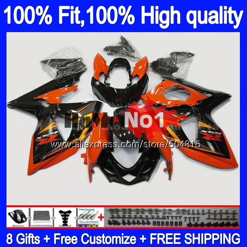 

Инъекция для SUZUKI K9 GSXR1000 GSXR 1000 оранжево-черный 23MC.71 флэш 2009 2010 2014 2015 2016 09 10 11 14 15 16 обтекатель OEM