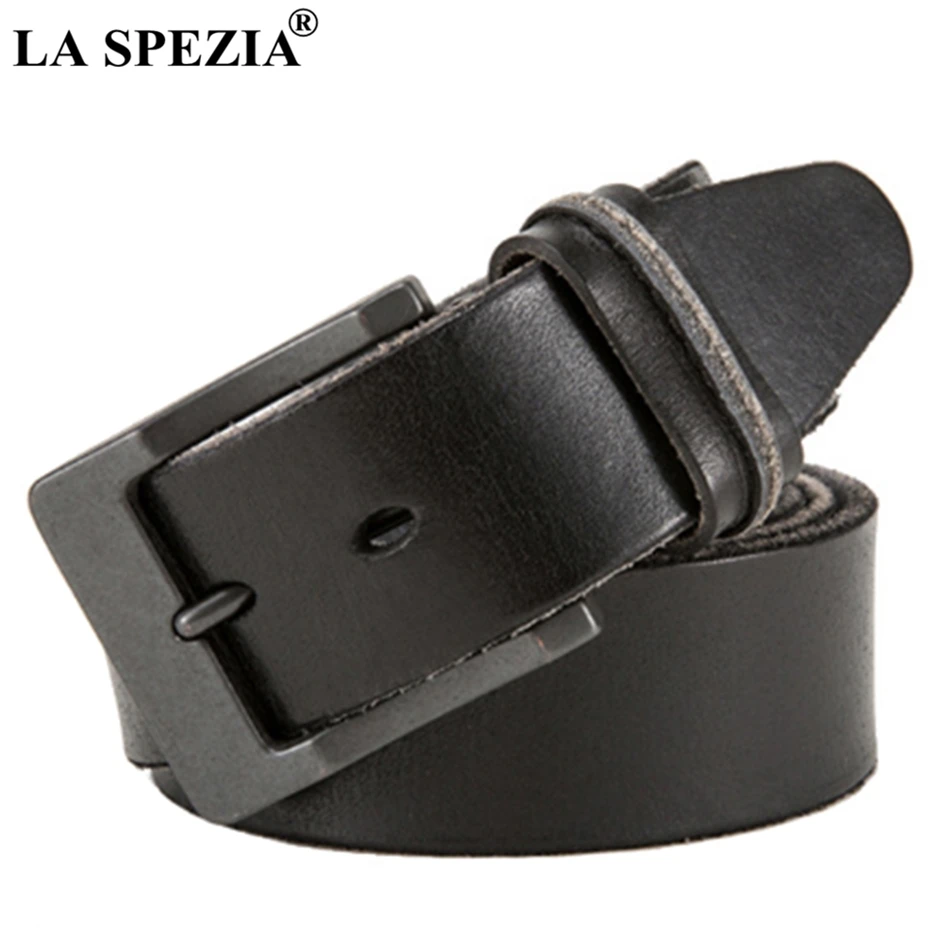 LA SPEZIA, пряжка, кожаный ремень, мужской, винтажный, черный, квадратный, ремни, мужской, Италия, натуральная кожа, Воловья кожа, классический ремень для брюк