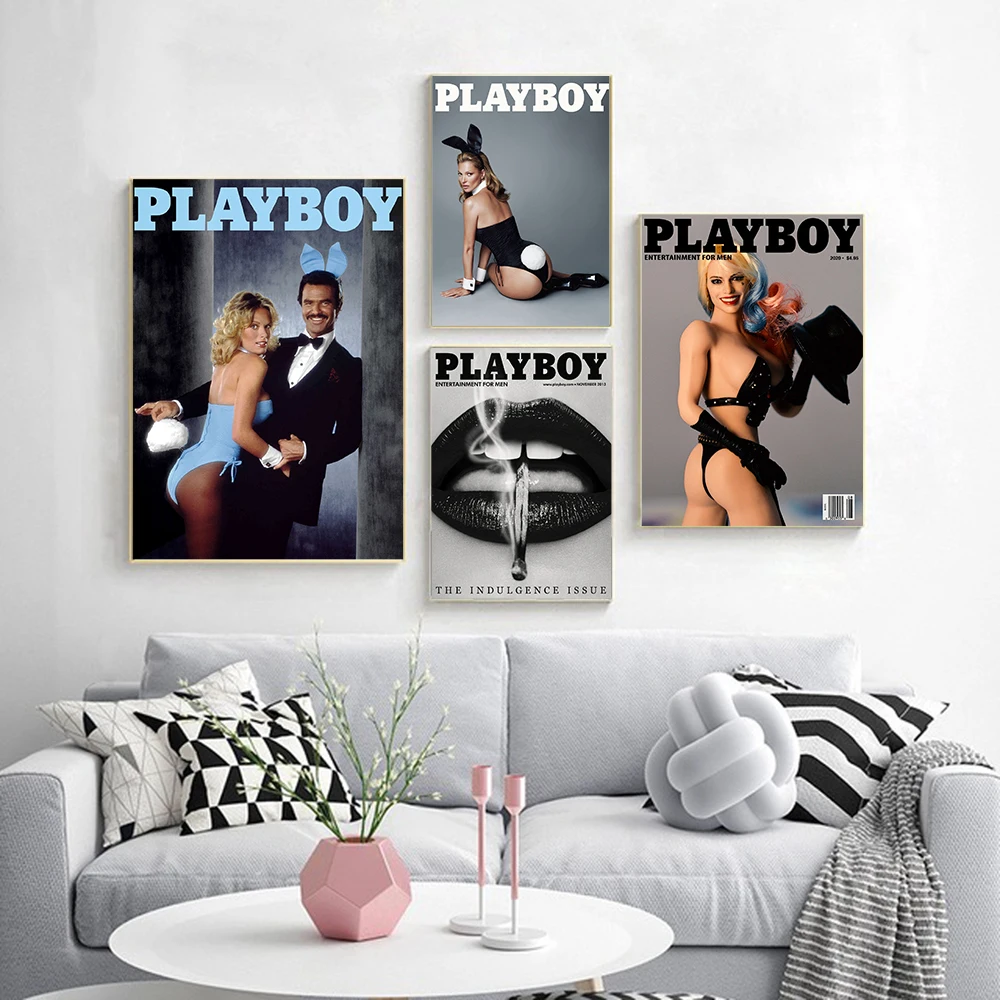 

Black White Fashion Poster Magazine Cover Canvas Painting Modern Art Print Sexy Woman Wall Picture For Living Room Home Decor