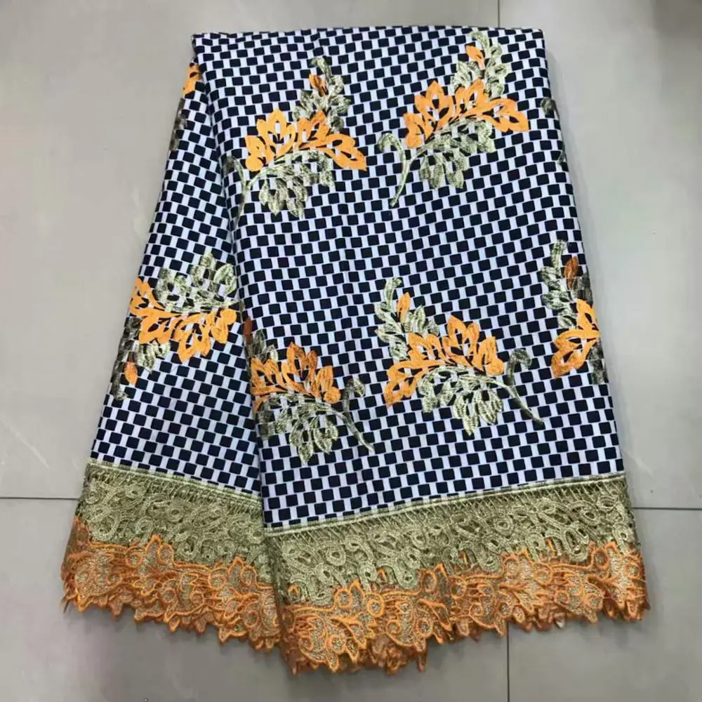 Женское кружевное платье Анкары Гипюровое из 100% хлопка с принтами в африканском