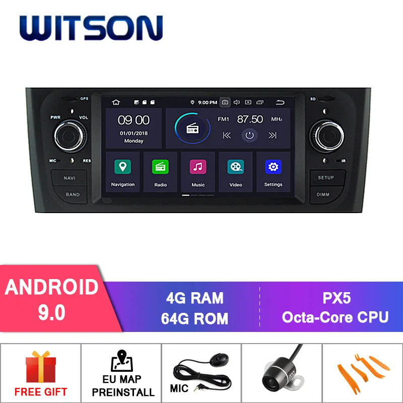 PX5 64GB ROM(BLACK) WITSON Android 9,0 Восьмиядерный PX5 автомобильный dvd-плеер для FIAT старый PUNTO ips экран 4 ГБ ОЗУ 64 Гб ПЗУ Автомобильная gps навигация - Цвет: PX5 64GB ROM(BLACK)
