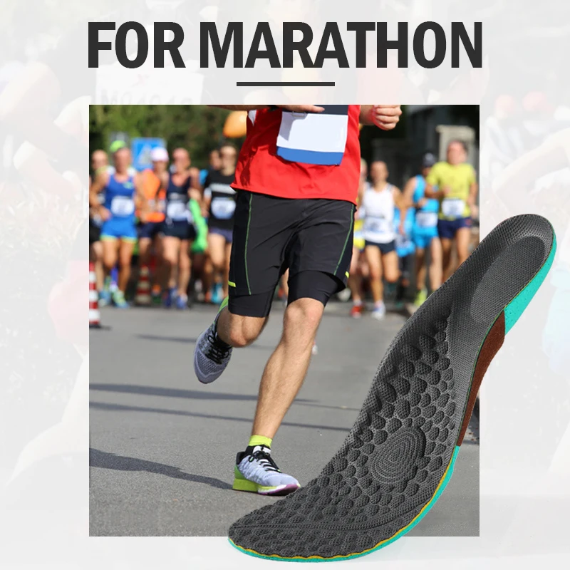 BANGNI Sport Insoles Sweat Absorption Pads Running Sport Shoe Insertsarch Support ​Breathable Insoles Foot Care Men Women