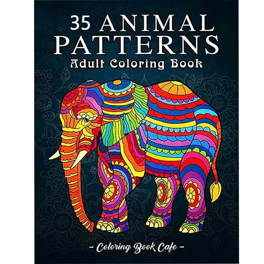 Animal Patterns Coloring Book 35 Animal Designs Including Horses, Bears, Tigers, Birds, and Many More 35-page