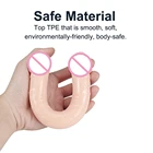 10-дюймовая Желейная двойная голова Вагина Анальная Мастурбация для девочек Лесбийский Секс Пенис взрослые игрушки