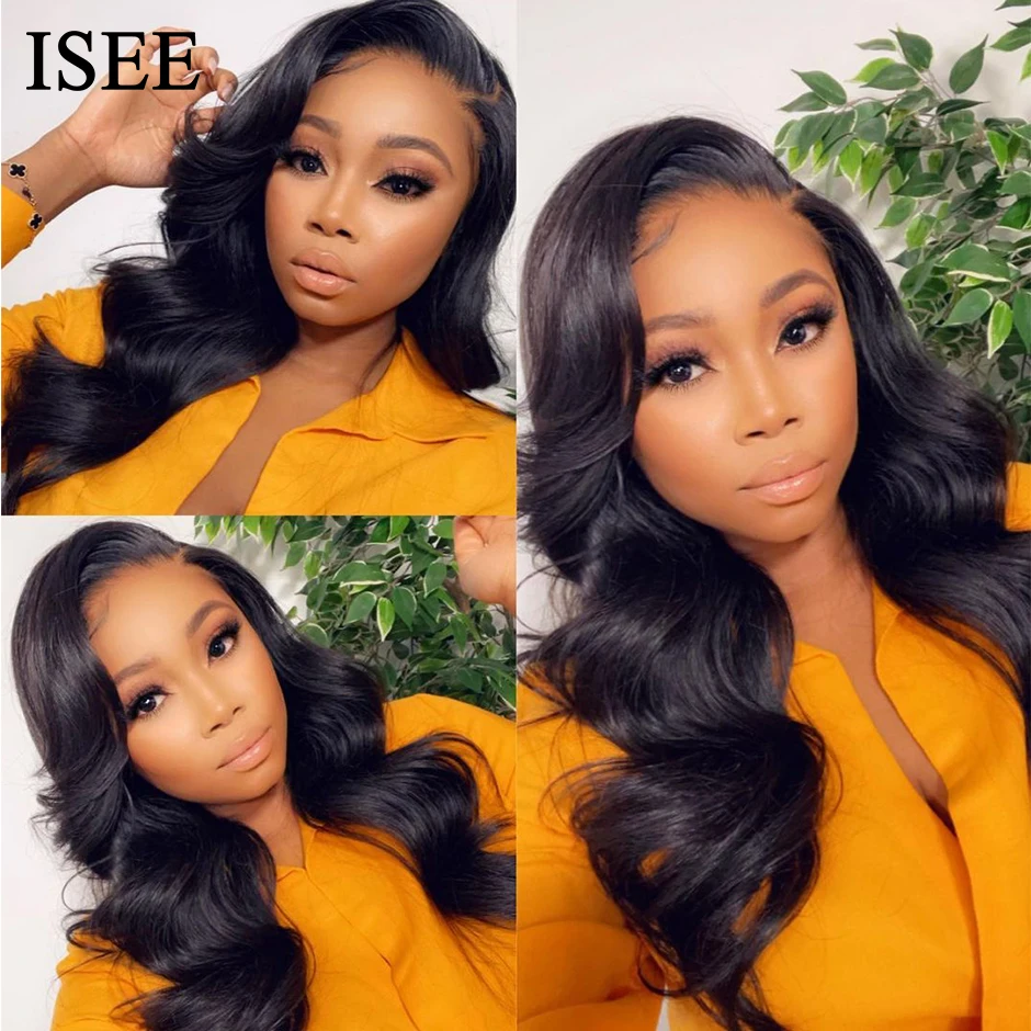 ISEE парик для волос перуанские волнистые 13X6 HD с фронтальным кружевом женщин новый