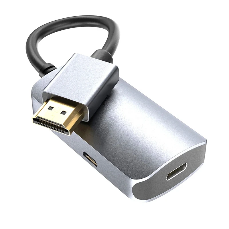 

RISE-HDMI-Compatible Male To USB-C Female HDMI-Compatible To Type C Converter 4K 60Hz Adapter