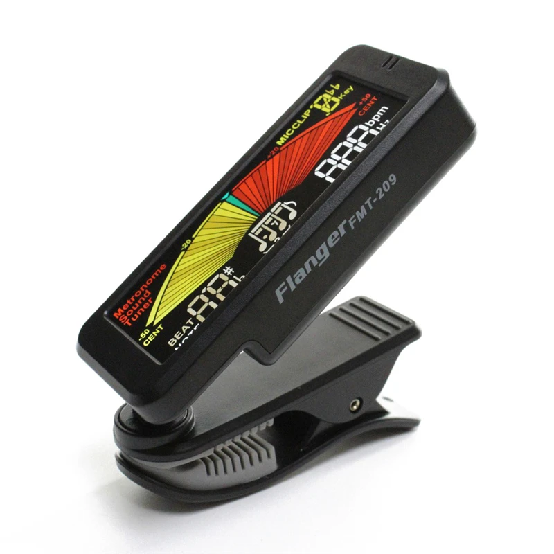 

Flanger Multifunction Guitar Tuner Digital Clip-on Guitar Tuner with Clip Mount for Chromatic Guitar Bass Ukulele Violin FMT-209