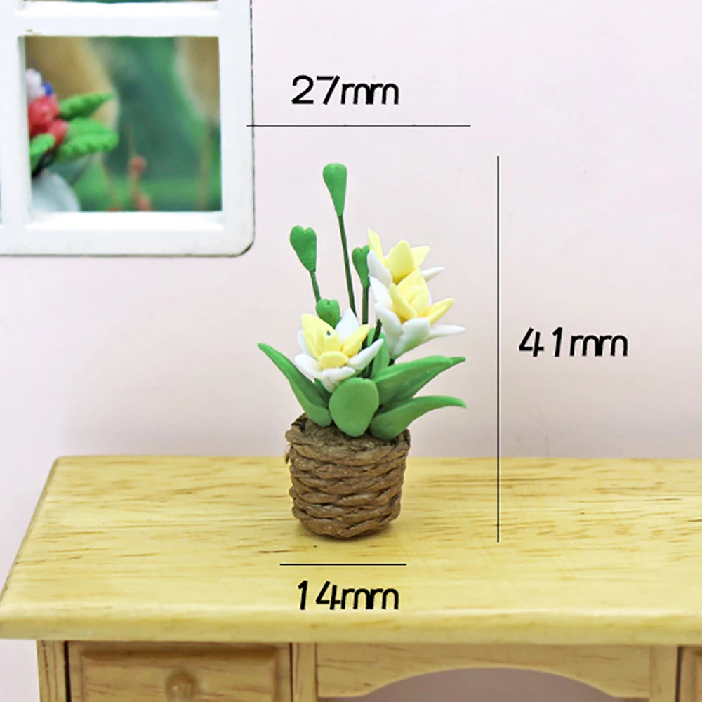 Миниатюрные аксессуары для кукольного домика миниатюрное Горшечное растение с