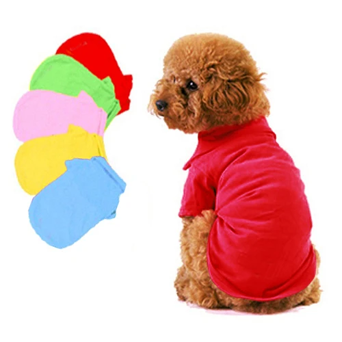 Футболка Поло для собак одежда маленьких и кошек костюм с коротким рукавом