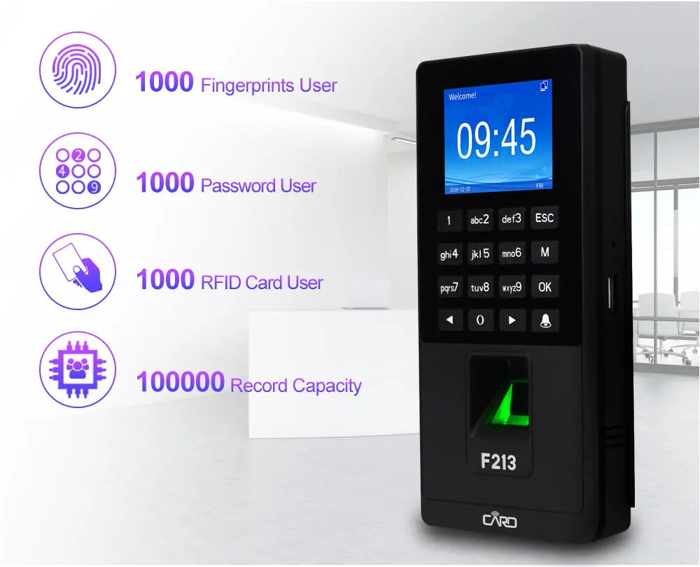 RFID Клавиатура TCP/IP/usb-устройство для считывания отпечатков пальцев система контроля доступа двери биометрическое программное обеспечение DIY Электронный магнитный замок ударный болт замки