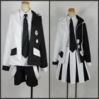 Костюм для косплея Danganronpa Monokuma, костюм черно-белого медведя, пальто, штаны, юбка, шорты, костюм на Хэллоуин CS213