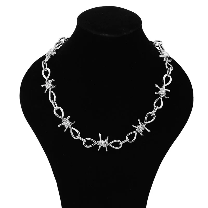 

Barbed Wire Barbed Bracelet Barbed Wire Barbed Bracelet Winding Chain Bracelet Fashion Jewelry Rock Club Unisex Bracelet