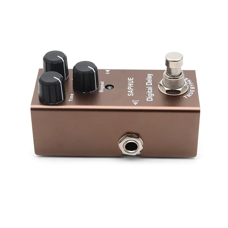SAPHUE Electric Guitar Digital Delay Pedal Time/Level/Repeat Knob Effect Mini Single Type DC 9V True Bypass | Спорт и развлечения