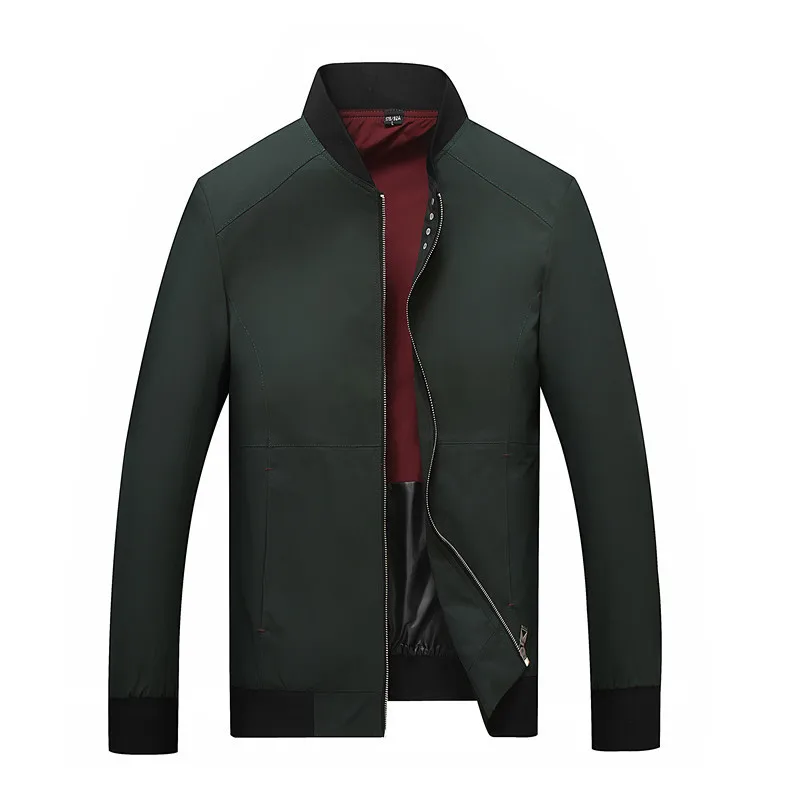 

Plus size 8XL 7XL Solid color New Casual Jacket Men Spring Autumn Outerwear Mandarin Collar Clothing Big 6XL 5XL 4XL Large