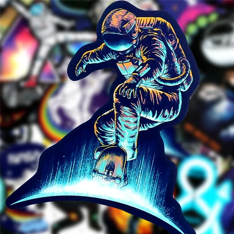 103050pcs cool outer space astronaut stickers aesthetic laptop water bottle waterproof graffiti decal sticker packs kid toy free global shipping