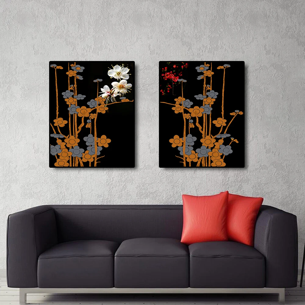 

Flowers Pictures For Home Design Canvas Painting Wall Art Decor Retro Posters And Prints Modern Home Room Decoration Murals