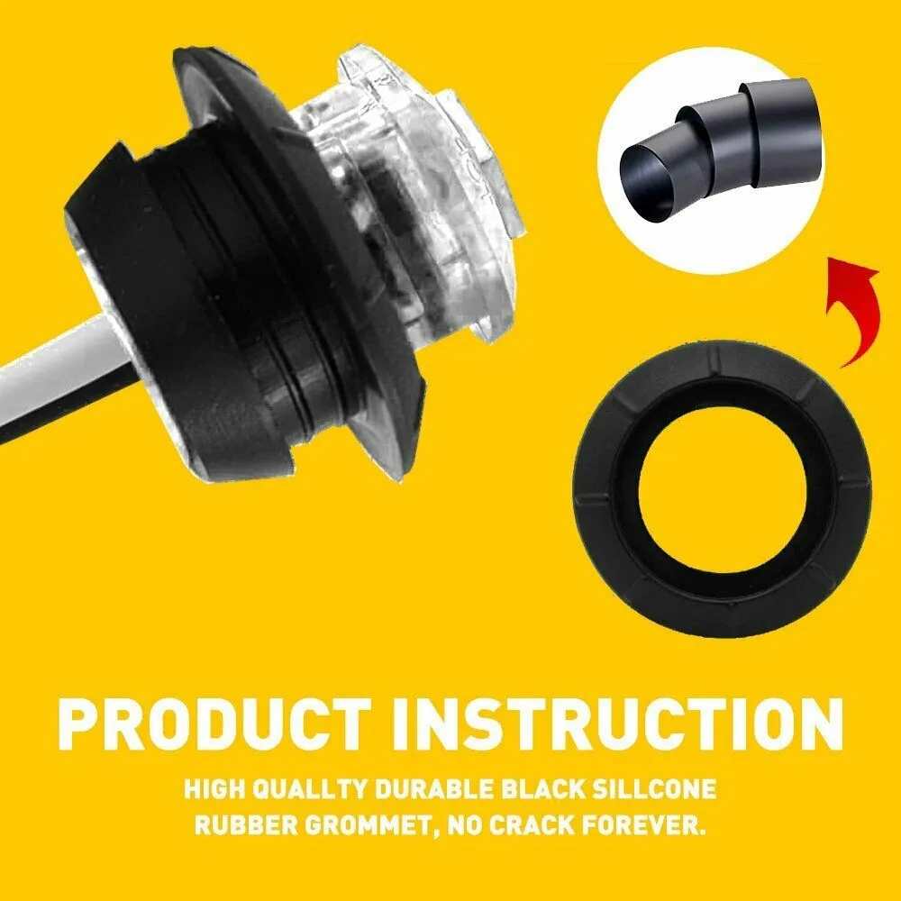 4X 12V контур круглые боковые габаритные 3 светодиодный белый свет лампы для