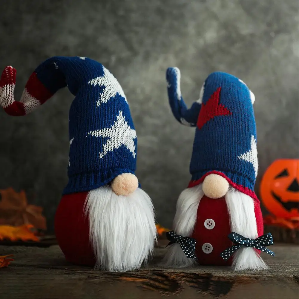 

New Independence Day Faceless Doll Decoration High Hat Rudolph Faceless Doll Plush Toy Decoration Articles Holiday gift