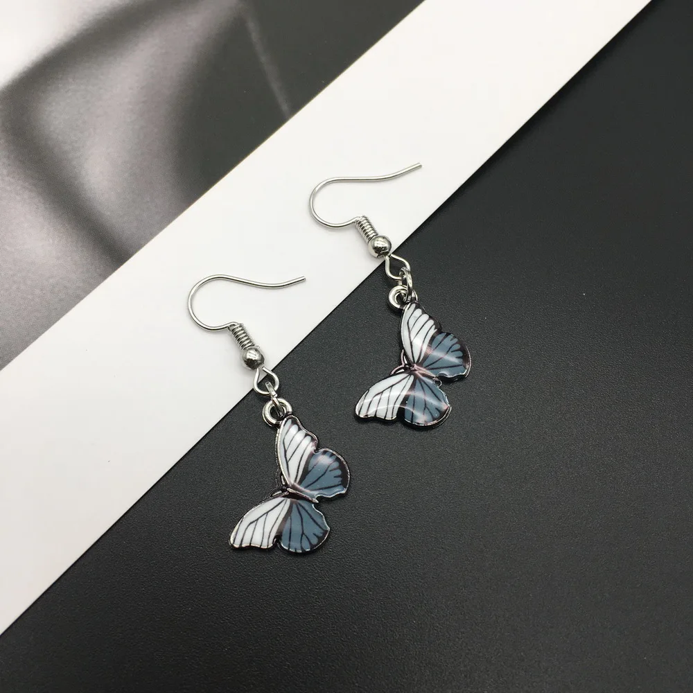 Разноцветные Милые висячие серьги-бабочки для женщин 2021 женские серьги