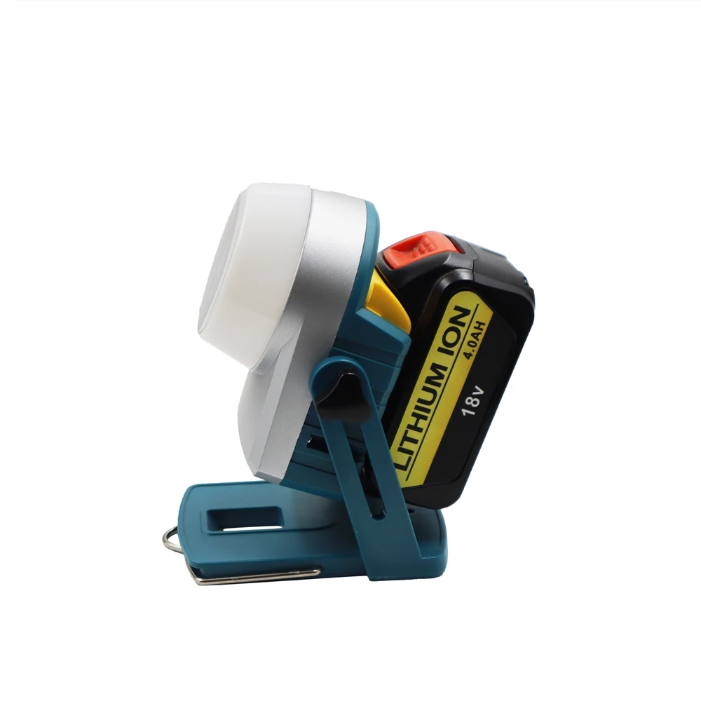 저렴한 18W 1600LM 18V LED 램프 작업 램프 DeWalt Dcb200 (배터리 없음, 충전기 없음) 리튬 배터리 야외 도구 작업 조명