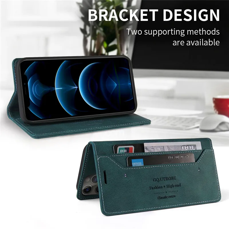 anti theft wallet phone case for iphone 13 12 mini 11 pro xs max xr x 8 7 6 6s plus se 2020 magnetic flip leather back cover free global shipping