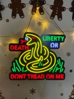 dont tread on me neon lights ultra thin design snake led neon sign is suitable for home decoration or office bar