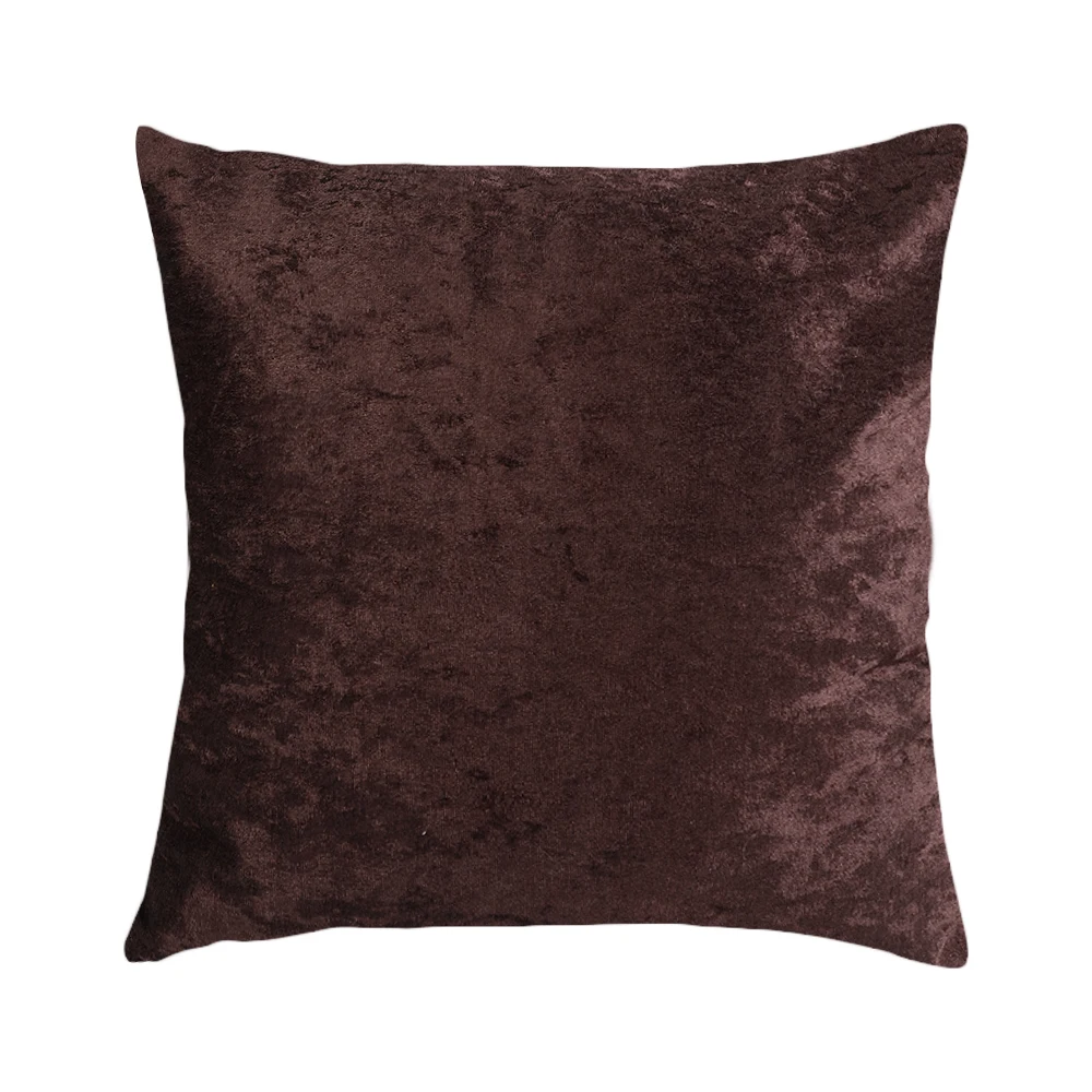 Dark Brown Housse De Coussin Rectangulaire бархатная Наволочка на подушку, накидка для подушки, подушки Чехол синий/желтый/розовый/белый черный диван диванные подушки - Цвет: Dark Brown