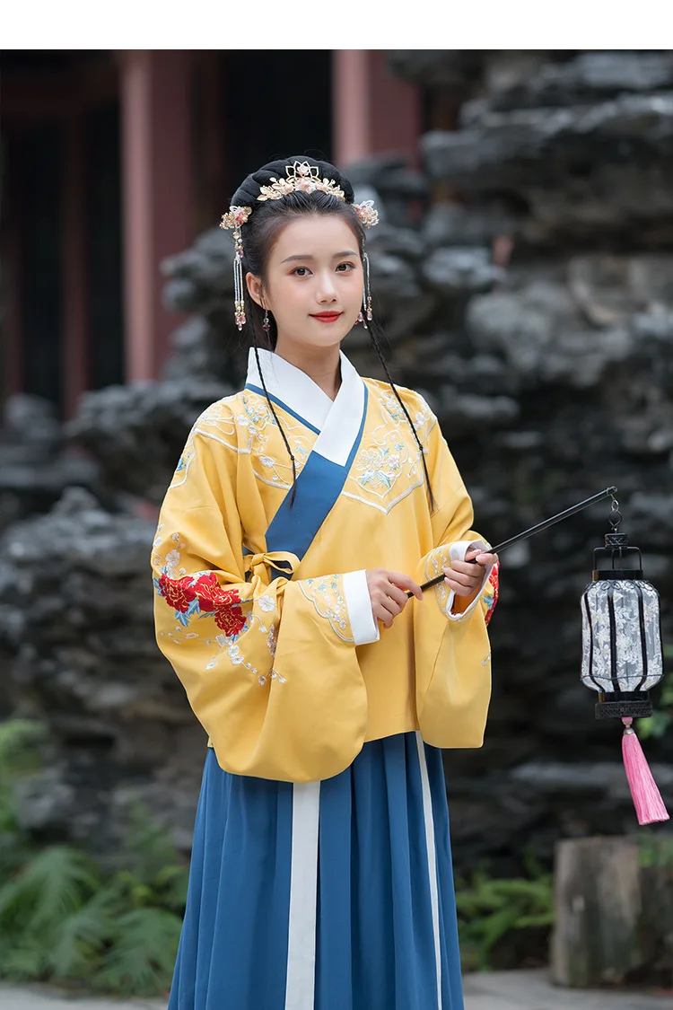 Традиционный танцевальный костюм с вышивкой Hanfu, женское платье феи, народный фестиваль, наряд певцов, Восточное представление, одежда DC3160