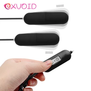 Массажер EXVOID для мастурбации, USB-Вибратор для взрослых, массажер для сосков и точки G, Многоскоростной двойной вибратор-яйцо, интимные игрушки для женщин, оргазм