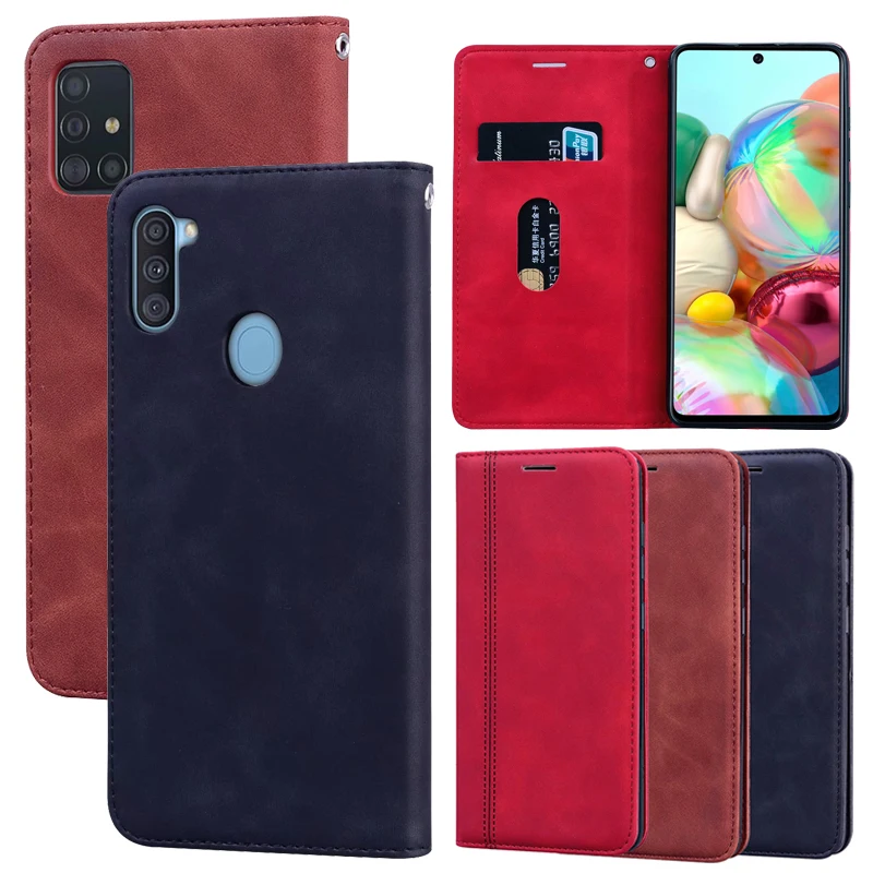 Для Samsung Galaxy A01 A10 A11 A21 A31 A41 A51 A71 Quantum чехол Флип PU кожаный магнитный A42 Etui Funda Capa |