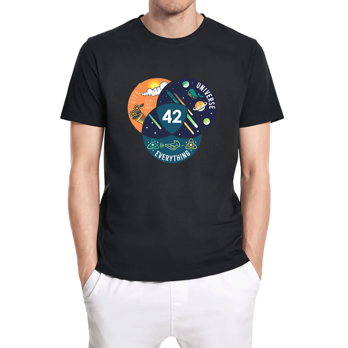 

42 The Answer To Life The Universe And Everything Funny Men's Shirt Short Sleeve Funny Unisex T-Shirt Streetwear Graphics Tops