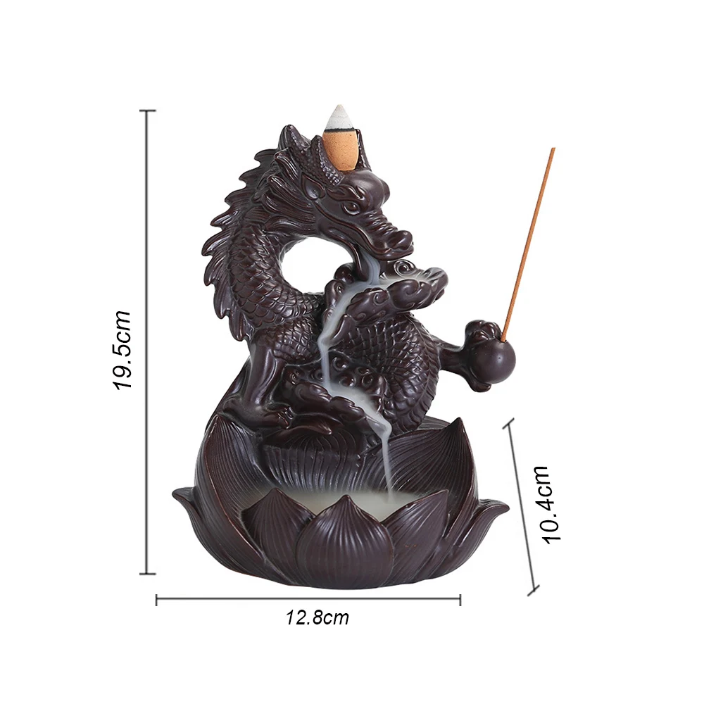 

Western Pterosaur Backflow Incense Burner Ceramic Backflow ncense holder Creative Smoke Waterfall Incense Holder Home Decor