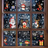 window glass stickers wall sticker santa claus deer christmas decals new year stickers decoration merry christmas ornaments