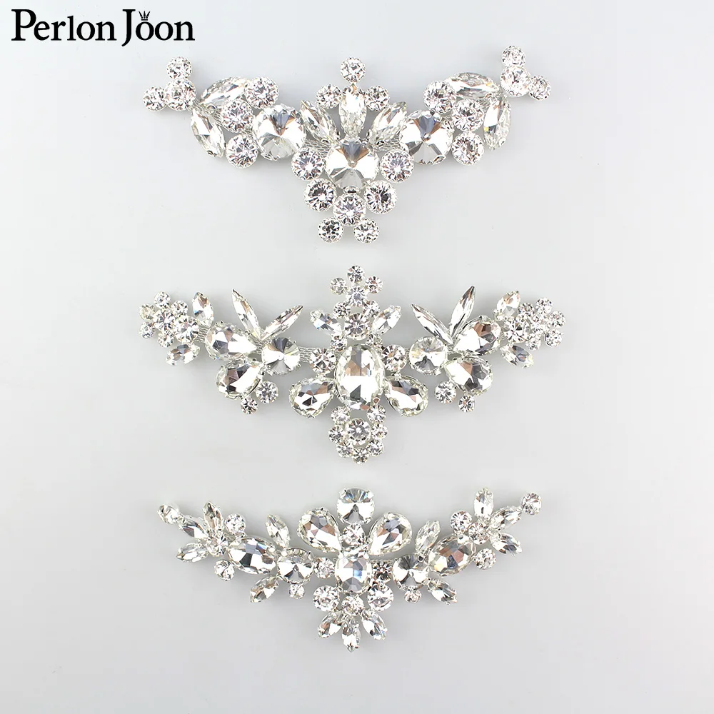 1 шт. серебристые блестящие стразы декольте аппликация в виде кристаллов