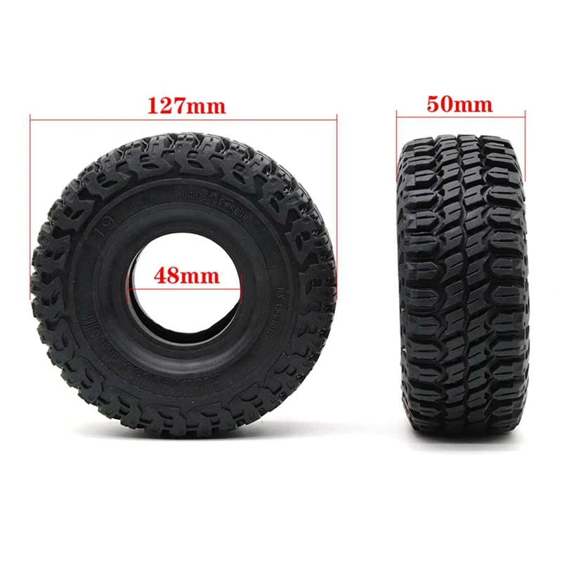 

2PCS Climbing Car 1.9 Inch 127Mm Tire With Front And Rear Portal Axle, For 1/10 RC Crawler Car Axial SCX10 II AR44 Axle