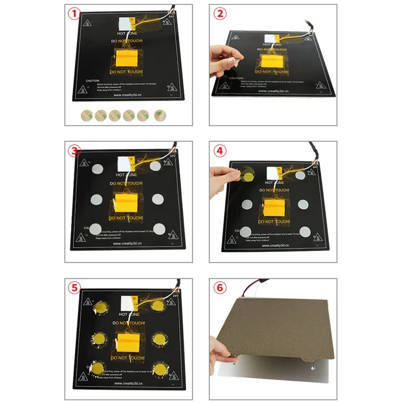 3D Принтер Горячая кровать золото двухслойная текстура пей порошок 300 мм стальная