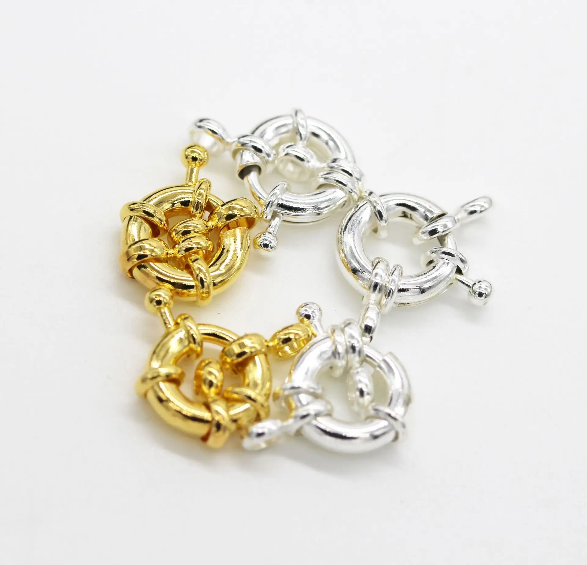 

5pcs/lot Copper Sailor Clasp Hooks Key chain Clasps Key Ring Bracelet Chain DIY Jewelry Making Connectors Supplies