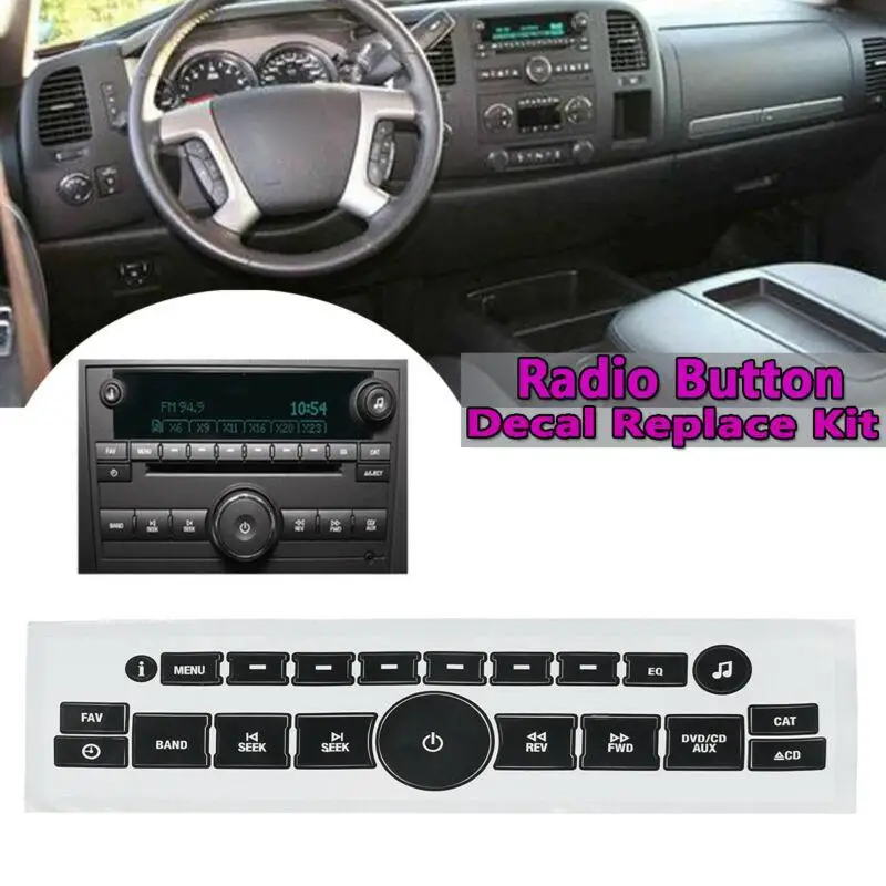

Repair Button Stickers 2Pcs Accessories Car Decal Interior Replacement