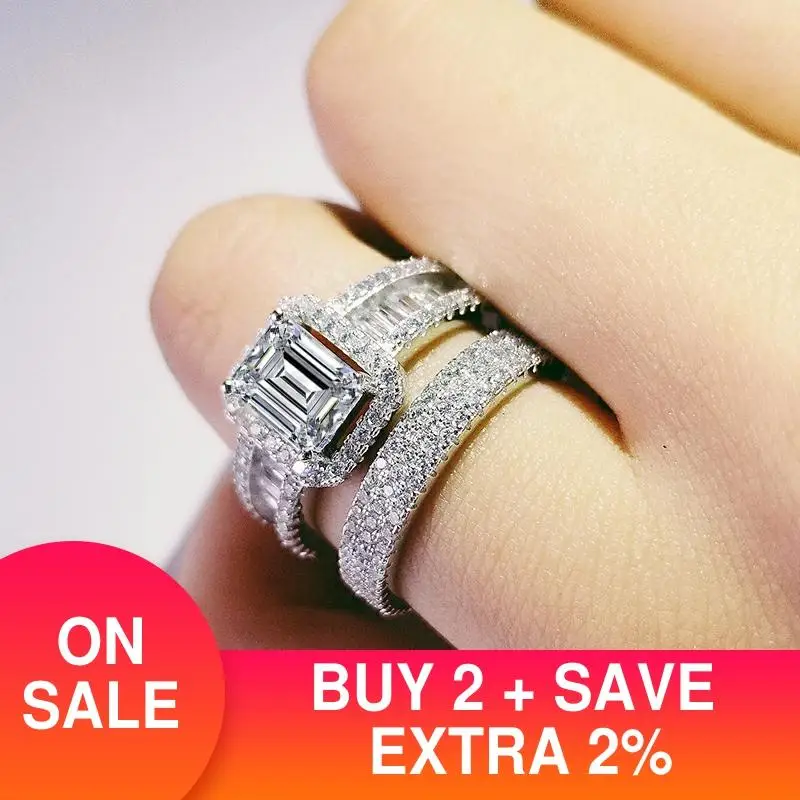 

Black Friday Hot Fashion! Fine 925 Sterling Silver Filigree Ring AAA for Women Wedding Engagement Fashion Jewelry R4952S