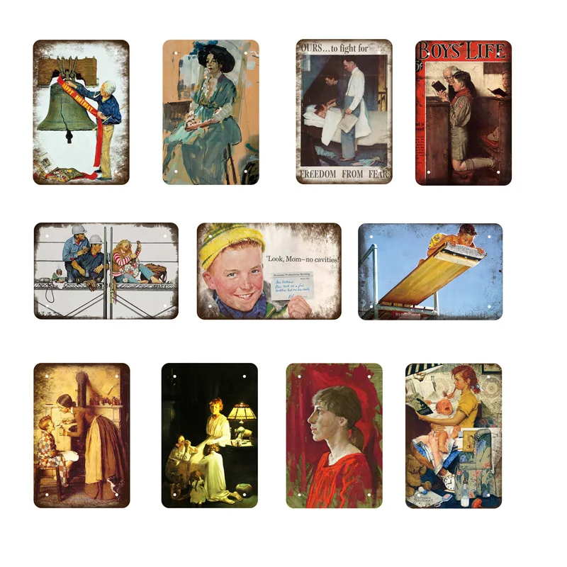 Винтажная металлическая покраска плавок Ретро плакат антикварная железная