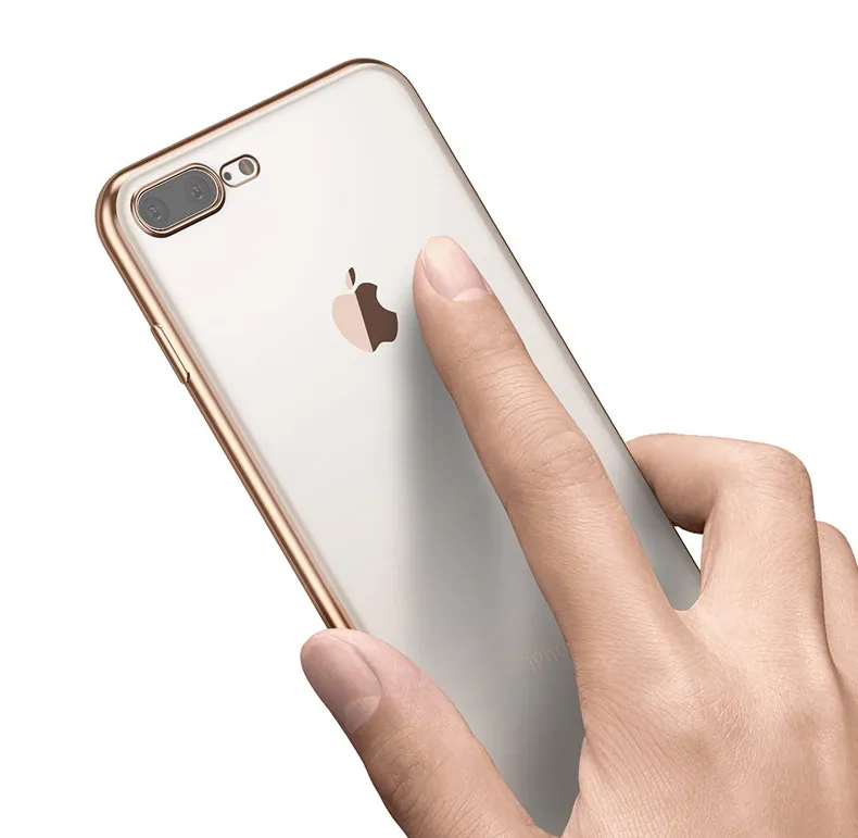 Роскошный чехол для iPhone XS MAX XR X 8 Plus 6 6S 7 ультратонкий прозрачный резиновый из ТПУ