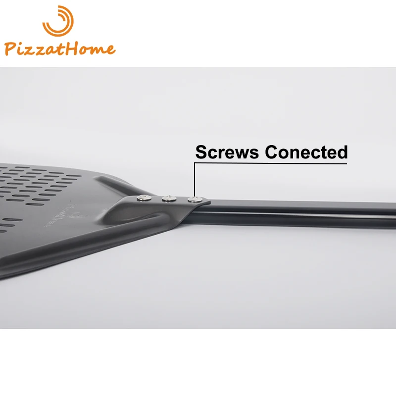 PizzAtHome Новый 44/46 дюймов Алюминий твердое покрытие перфорированные с длинным пиццы