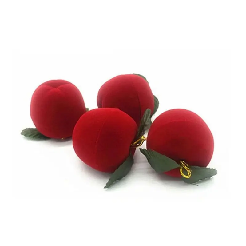 

Cute Apples Shape Jewelry Display Case Women Lady Necklace Earrings Ring Box