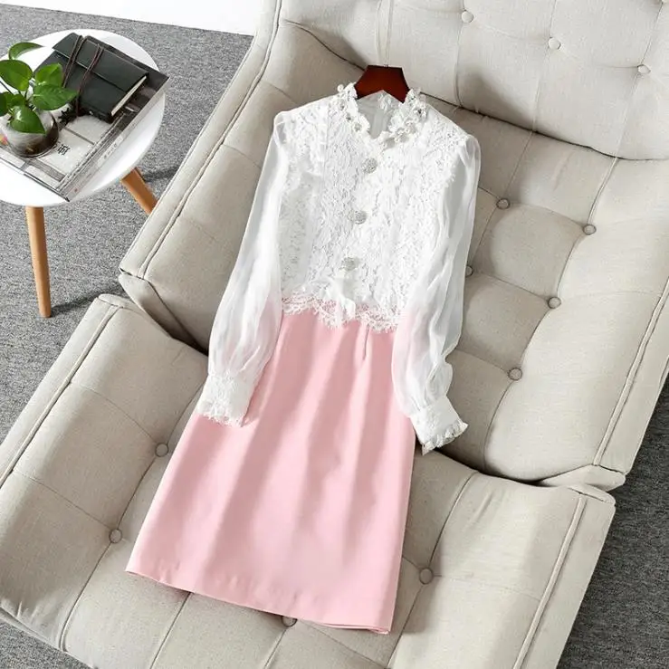 Новые европейские и американские женские платья на весну 2020 с длинным рукавом