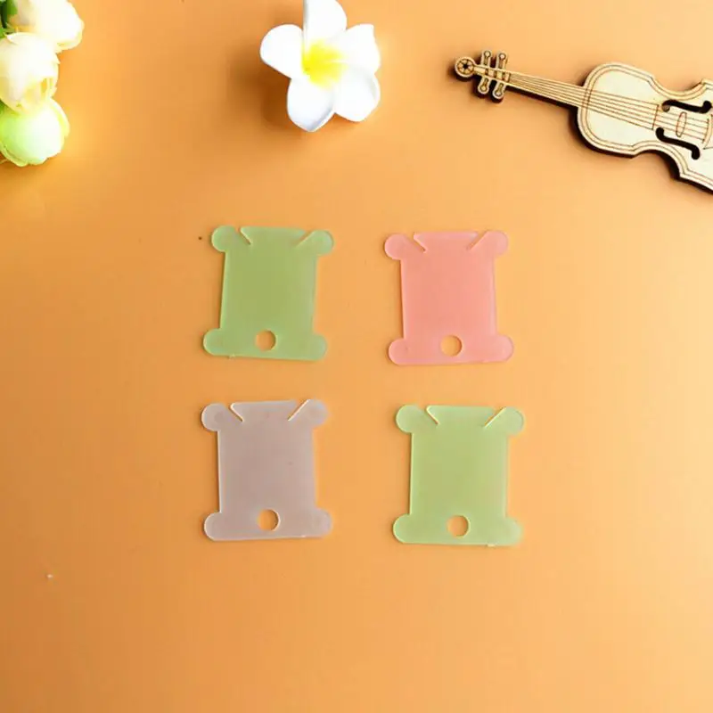 

20PCS Plastic Embroidery Floss Craft Thread Bobbins Storage Holder Cross Stitch Sewing Supplies 4cm Fast Shipping