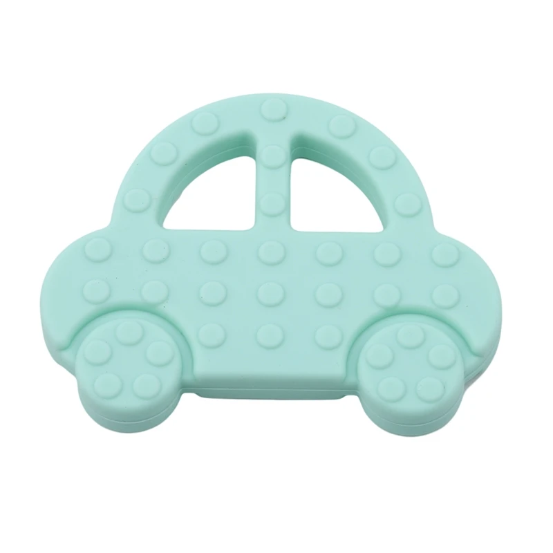

1pc Silicone Car Teether DIY For Baby Rattle Pacifier Clip BPA Free Silicone Train Teething Pendant Baby Teether