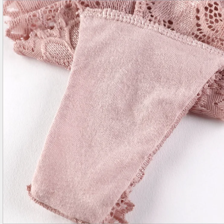 

2021 sexy lace thong low waist transparent underwear hollow breathable new antibacterial thong lace underwear women
